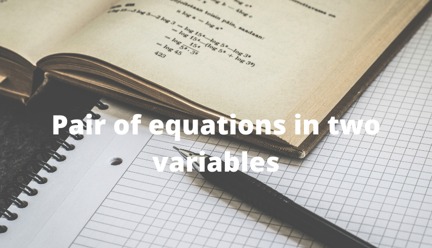 Pair of equations in two variables